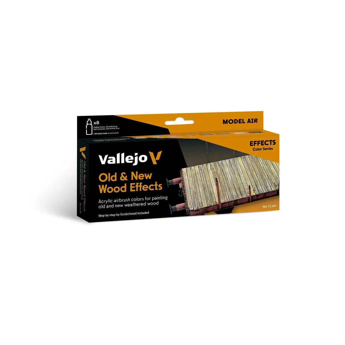 Model Air: Old And New Wood Effects by Scratchmod 18 ml - Vallejo 7... Model Air: Old And New Wood Effects by Scratchmod 18 ml - Vallejo 7...