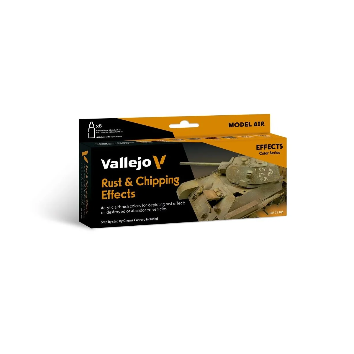 Model Air: Rust & Chipping Effects 18 ml - Vallejo 71186 Model Air: Rust & Chipping Effects 18 ml - Vallejo 71186
