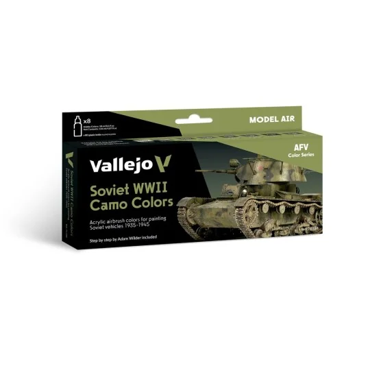 Soviet WWII Camo Colors by Adam Wilder 19351945 18 ml - Vallejo 71188 Soviet WWII Camo Colors by Adam Wilder 19351945 18 ml - Vallejo 71188