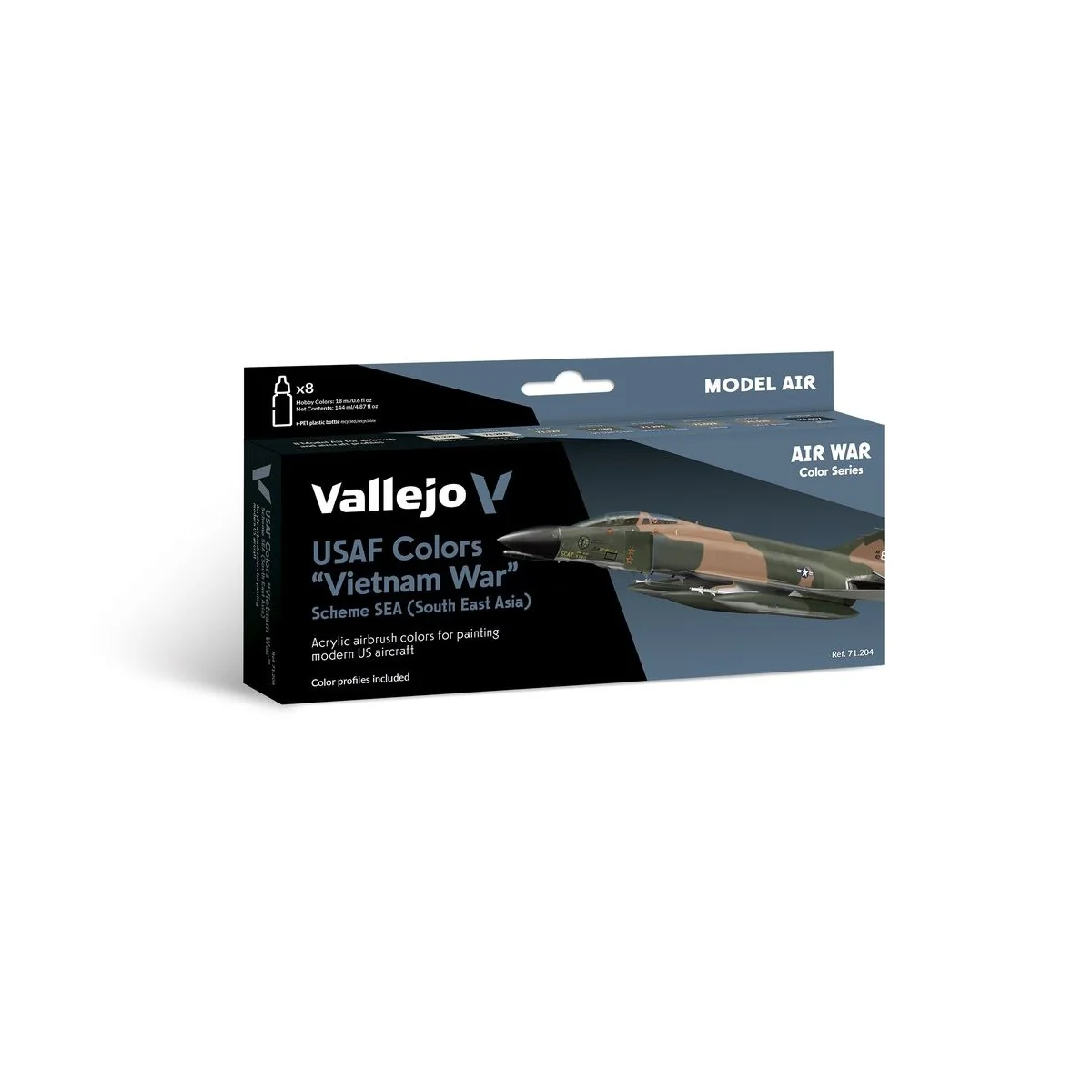 Model Air: USAF Colors Vietnam War Scheme Sea 18 ml - Vallejo 71204 Model Air: USAF Colors Vietnam War Scheme Sea 18 ml - Vallejo 71204