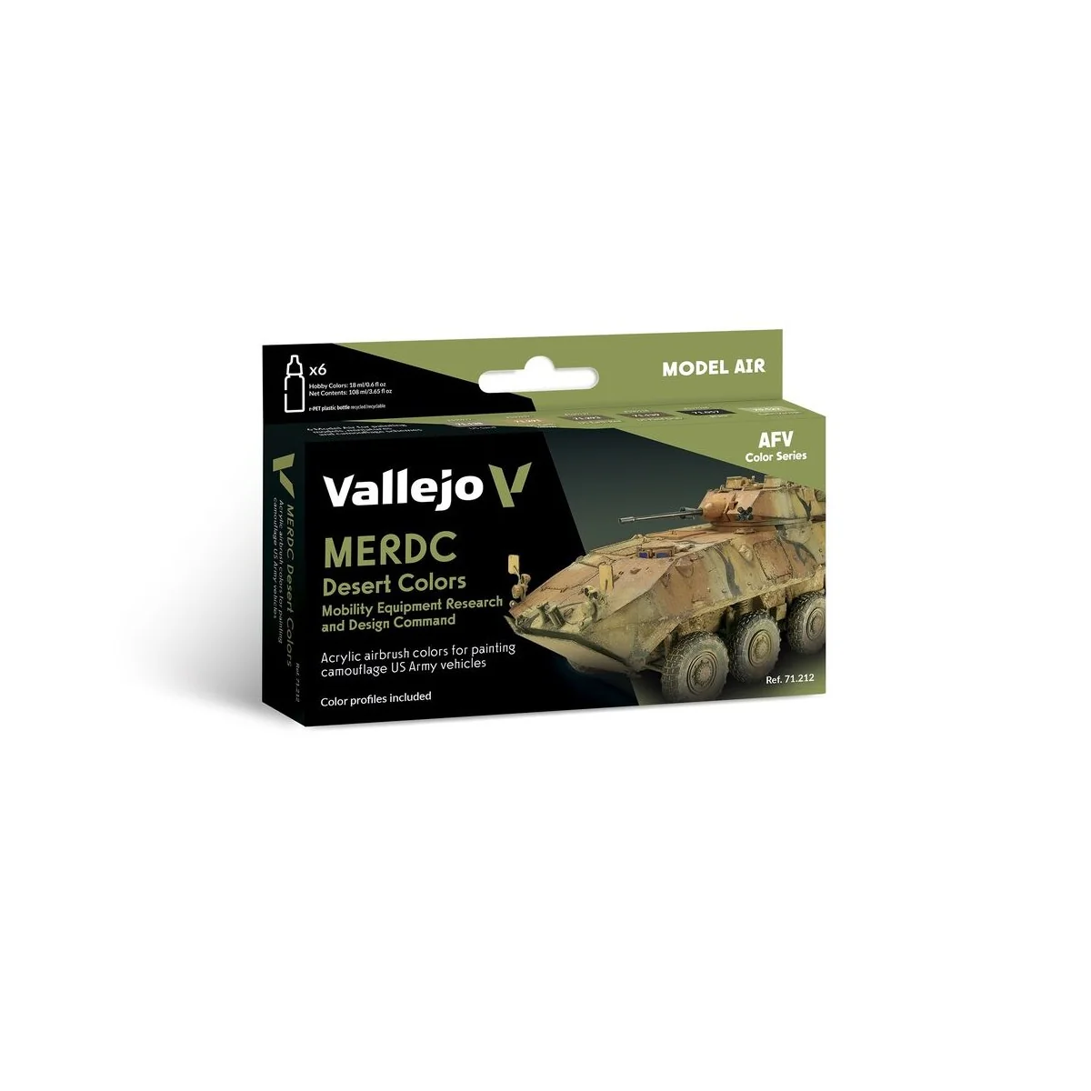 Model Air: MERDC Desert Colors 18 ml - Vallejo 71212 Model Air: MERDC Desert Colors 18 ml - Vallejo 71212
