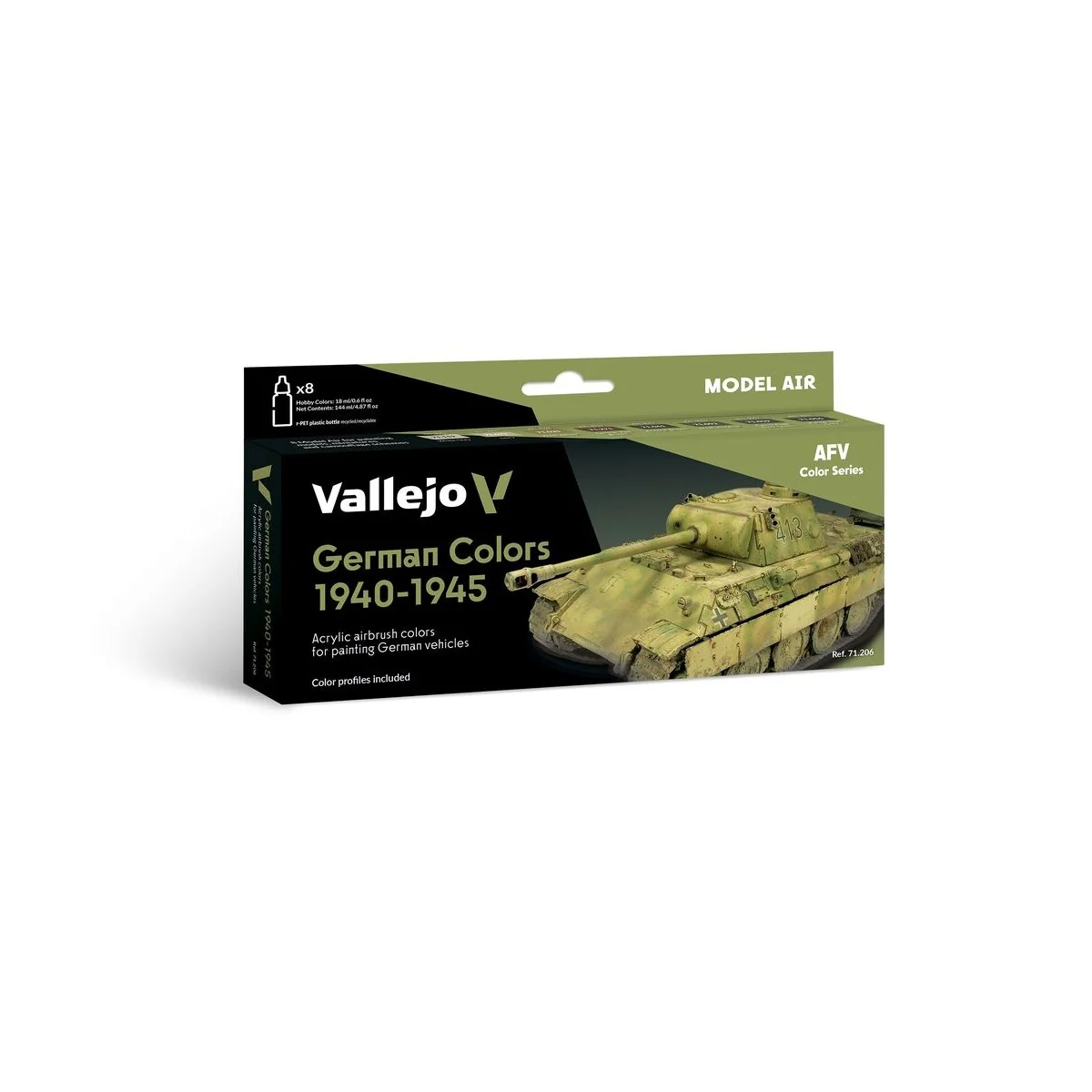 Model Air: German WWII Colors 19401945 18 ml - Vallejo 71206 Model Air: German WWII Colors 19401945 18 ml - Vallejo 71206