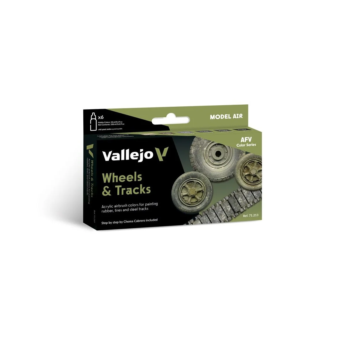 Model Air: Wheels & Tracks 18 ml - Vallejo 71213 Model Air: Wheels & Tracks 18 ml - Vallejo 71213