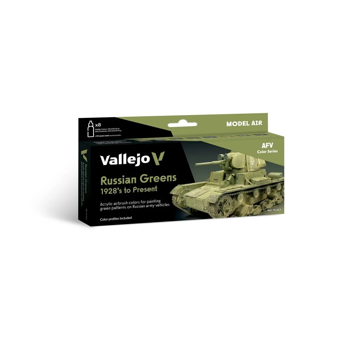 Model Air: Russian Greens 1928's to Present 18 ml - Vallejo 71613 Model Air: Russian Greens 1928's to Present 18 ml - Vallejo 71613