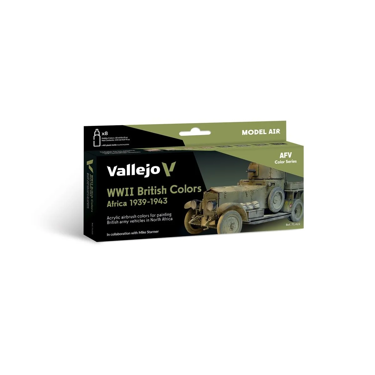 WWII British Colors Africa 19391943 18 ml - Vallejo 71622 WWII British Colors Africa 19391943 18 ml - Vallejo 71622