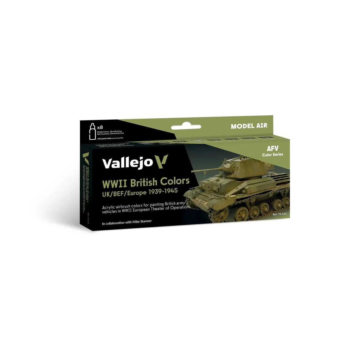 WWII British Colors UK/BEF/Europe 19391945 18 ml - Vallejo 71614