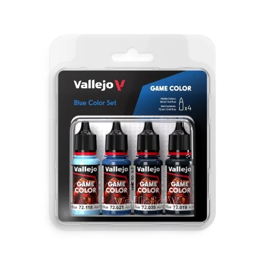Game Color: Blue Color Set 18 ml - Vallejo 72376 Game Color: Blue Color Set 18 ml - Vallejo 72376