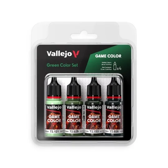 Green Color Set 18 ml - Vallejo 72384