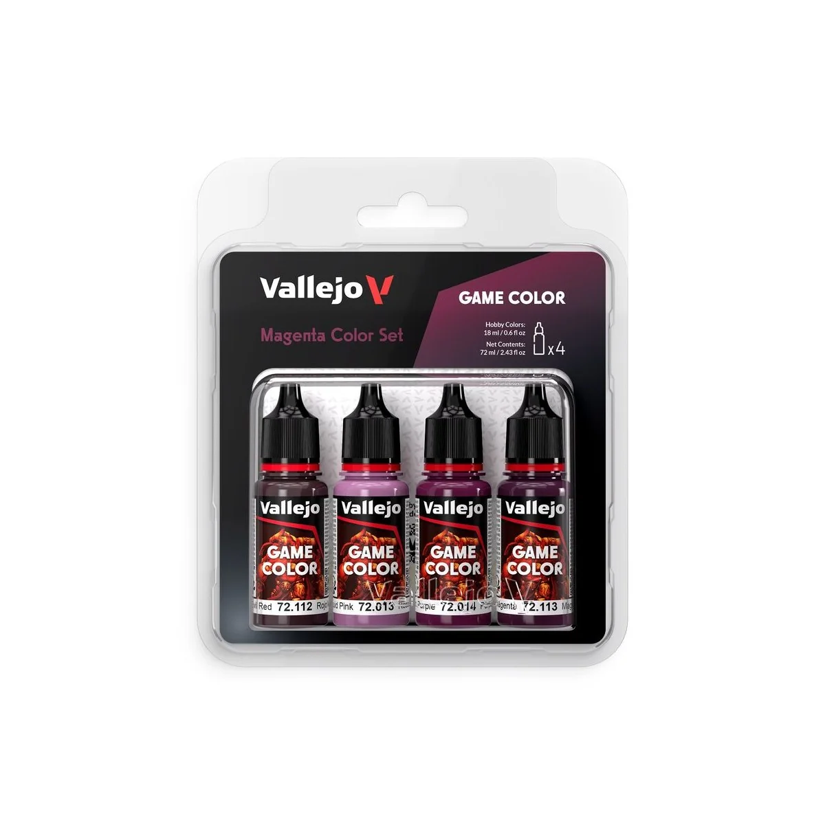 Game Color: Magenta Color Set 18 ml - Vallejo 72388 Game Color: Magenta Color Set 18 ml - Vallejo 72388