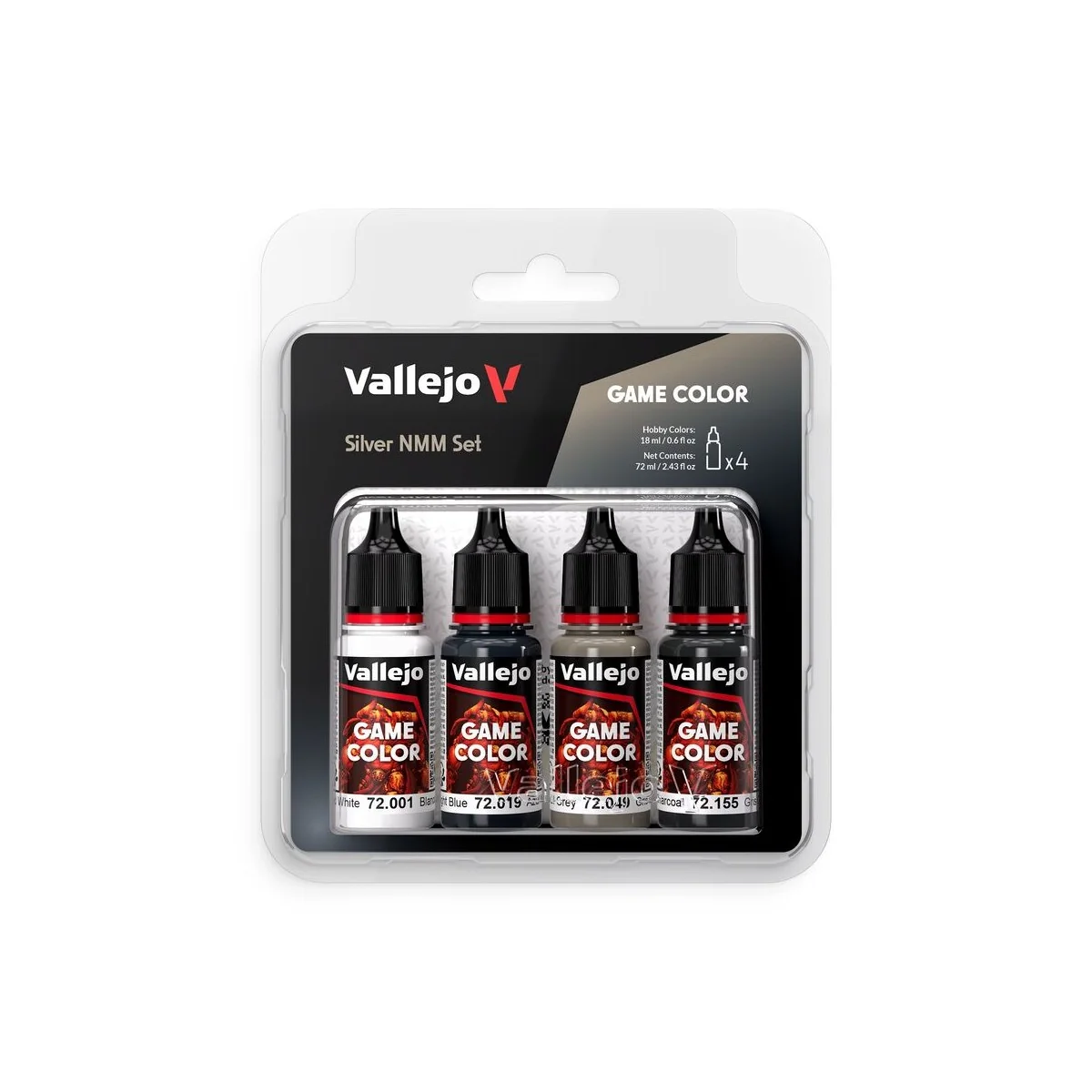 Game Color: Silver NMM Set 18 ml - Vallejo 72394 Game Color: Silver NMM Set 18 ml - Vallejo 72394