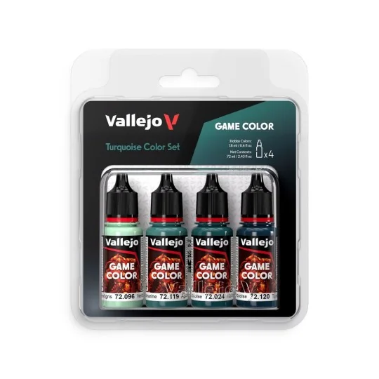 Turquoise Color Set 18 ml - Vallejo 72390 Turquoise Color Set 18 ml - Vallejo 72390
