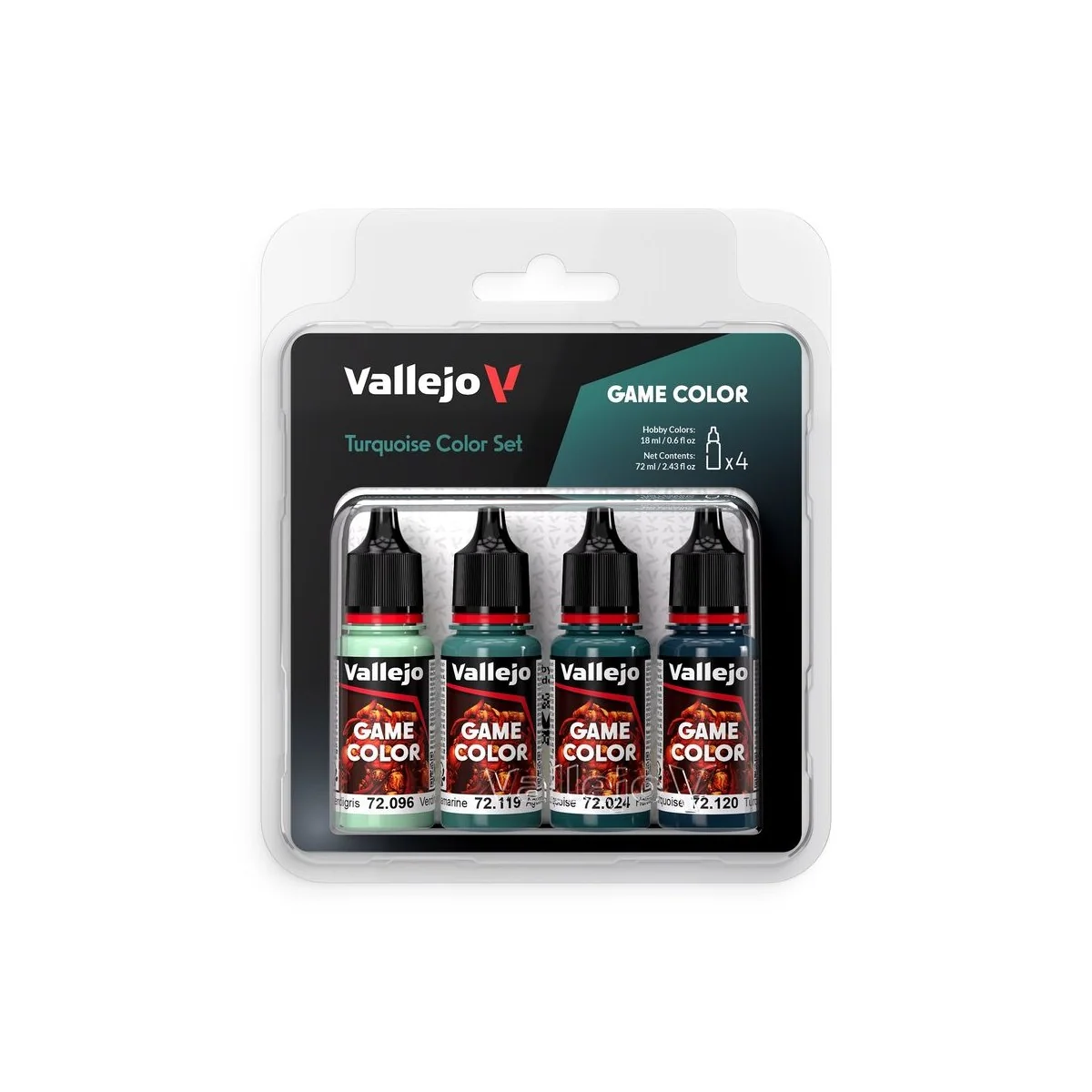 Turquoise Color Set 18 ml - Vallejo 72390