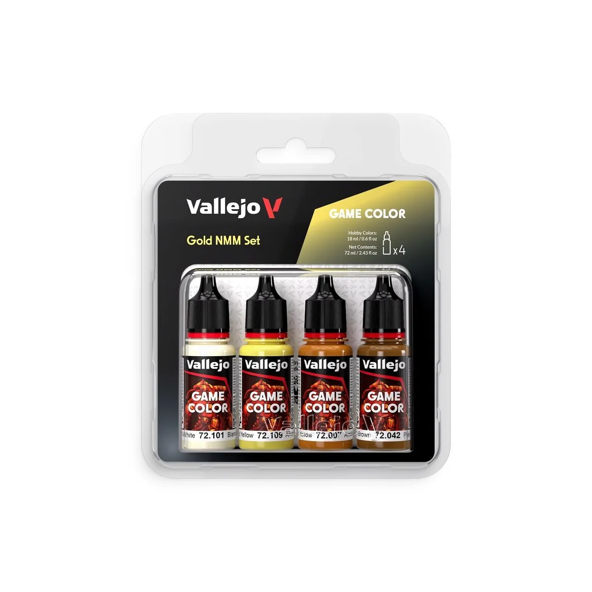 Game Color: Gold NMM Set 18 ml - Vallejo 72395 Game Color: Gold NMM Set 18 ml - Vallejo 72395