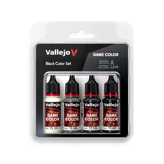 Black Color Set 18 ml - Vallejo 72393