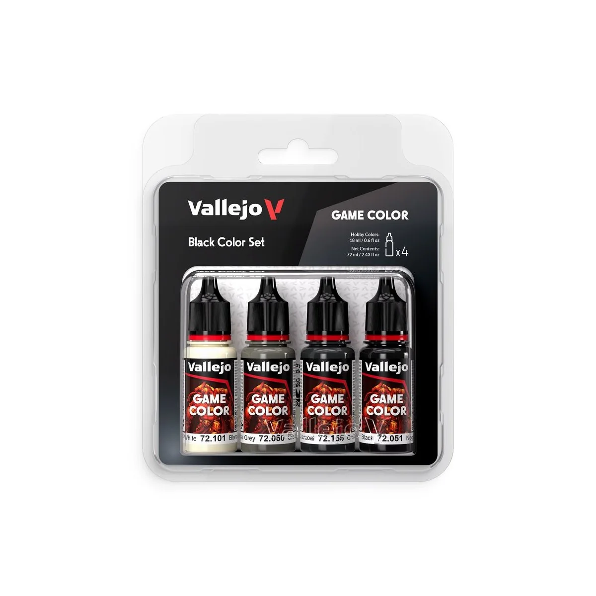 Black Color Set 18 ml - Vallejo 72393