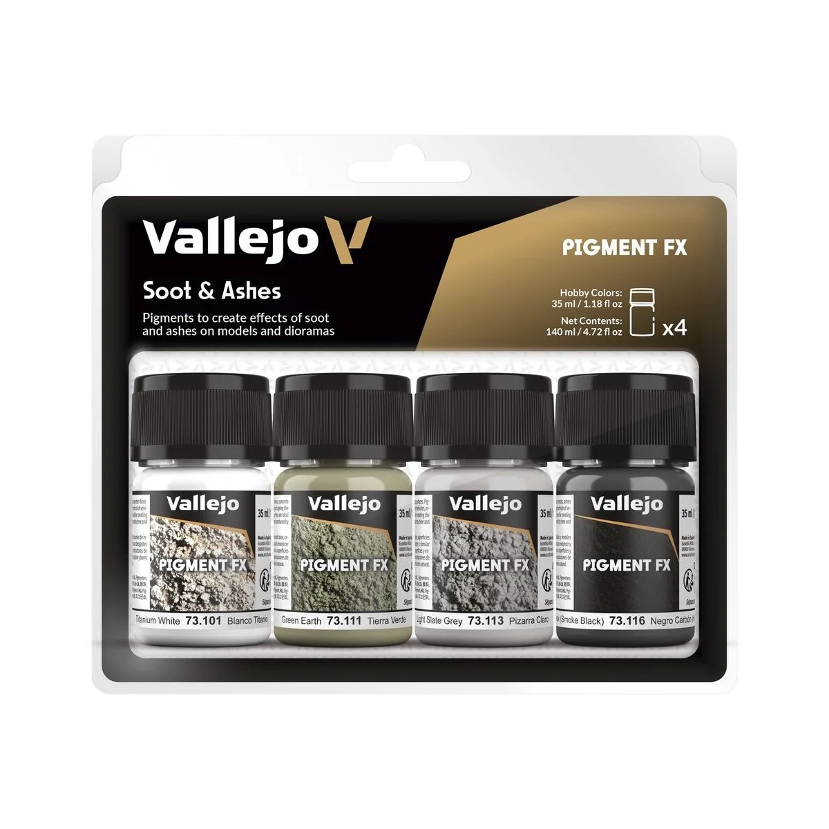 Pigment FX: Soot & Ashes 35 ml - Vallejo 73193 Pigment FX: Soot & Ashes 35 ml - Vallejo 73193