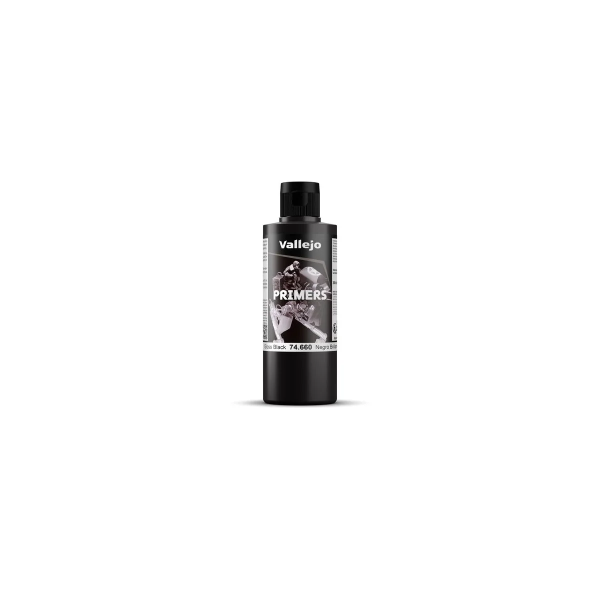 Primer: Gloss Black Primer 200 ml - Vallejo 74660 Primer: Gloss Black Primer 200 ml - Vallejo 74660