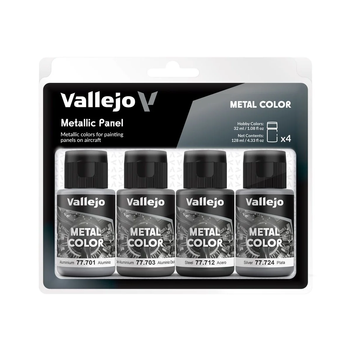 Metal Color: Metallic Panel 32 ml - Vallejo 77601 Metal Color: Metallic Panel 32 ml - Vallejo 77601