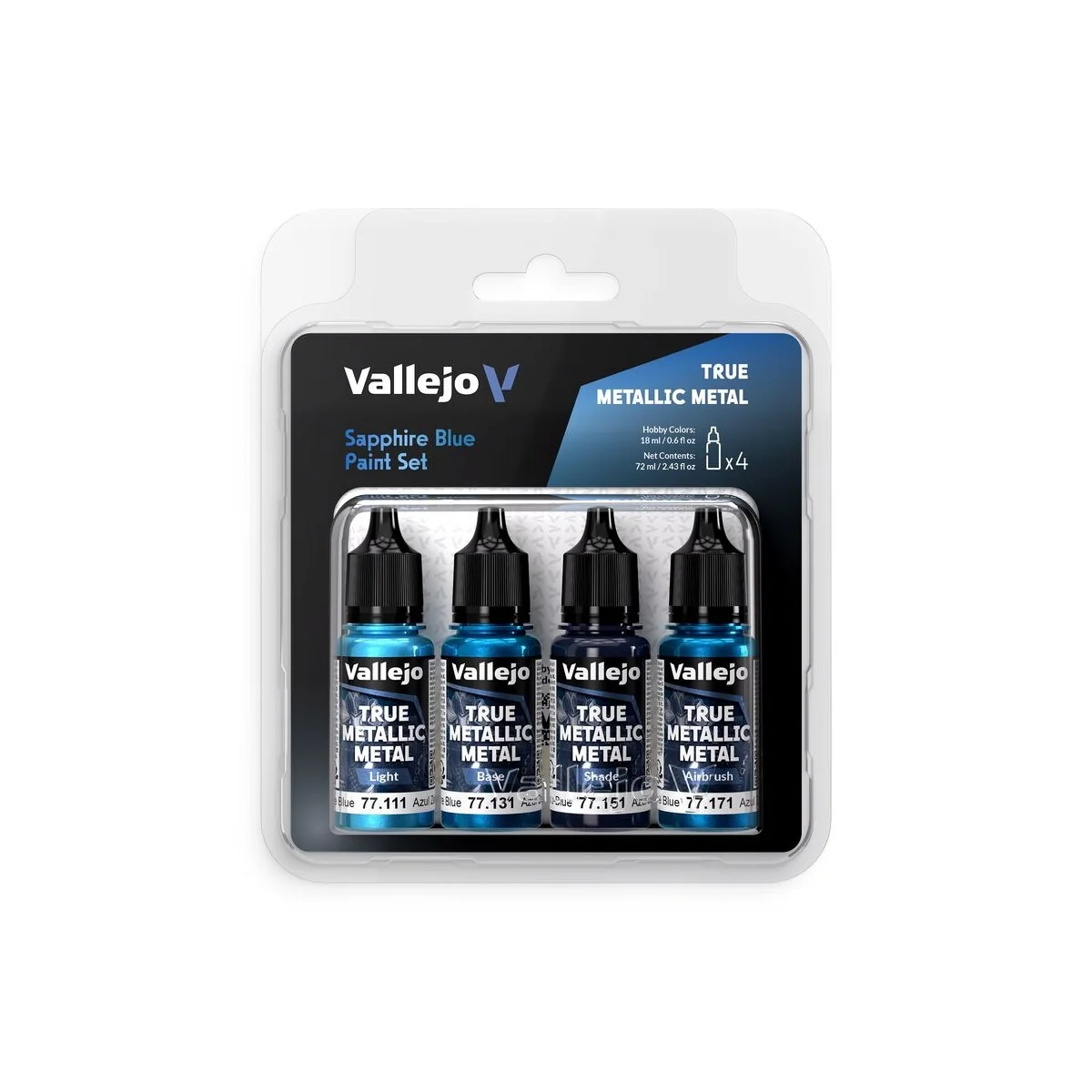 True Metallic Metal: Sapphire Blue - Vallejo 77256 True Metallic Metal: Sapphire Blue - Vallejo 77256
