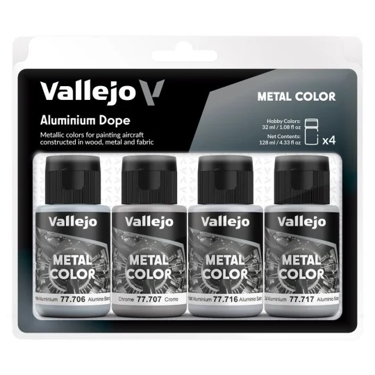 Metal Color: Aluminium Dope WWI & Early WWII 32 ml - Vallejo 77603 Metal Color: Aluminium Dope WWI & Early WWII 32 ml - Vallejo 77603