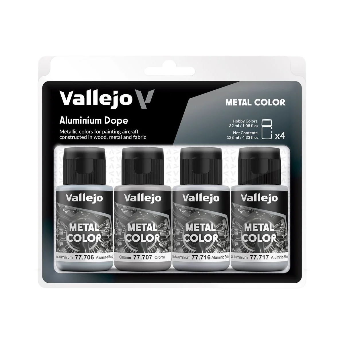 Metal Color: Aluminium Dope WWI & Early WWII 32 ml - Vallejo 77603 Metal Color: Aluminium Dope WWI & Early WWII 32 ml - Vallejo 77603