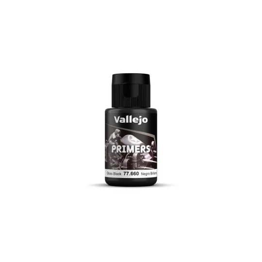 Gloss Black Primer 32 ml - Vallejo 77660 Gloss Black Primer 32 ml - Vallejo 77660