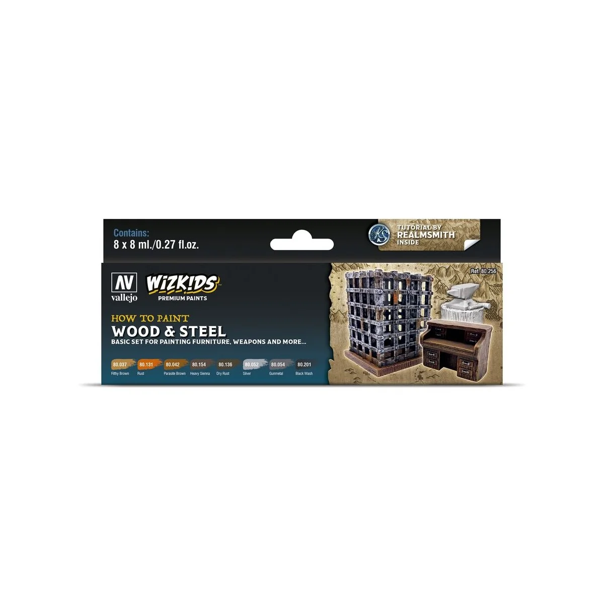 Wizkids: Wood & Steel 8 ml - Vallejo 80256 Wizkids: Wood & Steel 8 ml - Vallejo 80256