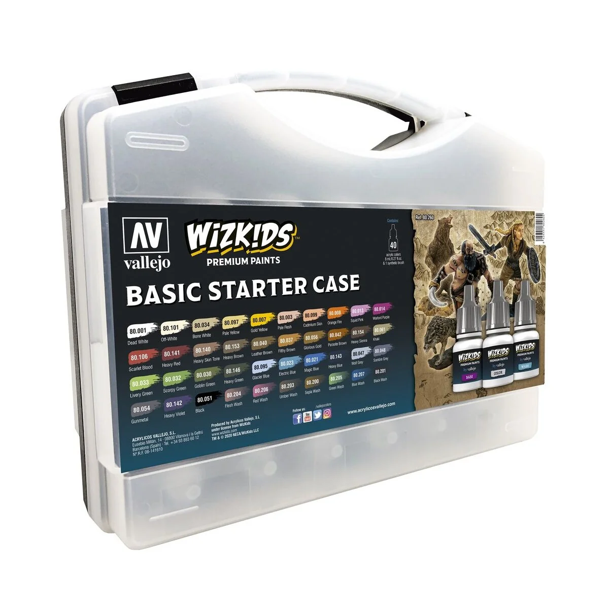 Wizkids: Basic Starter Case 8 ml - Vallejo 80260 Wizkids: Basic Starter Case 8 ml - Vallejo 80260