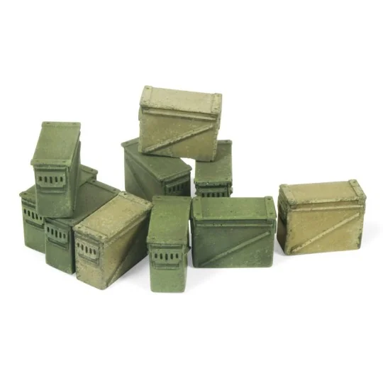 Large Ammo Boxes 12, 7 mm - Vallejo SC221 Large Ammo Boxes 12, 7 mm - Vallejo SC221