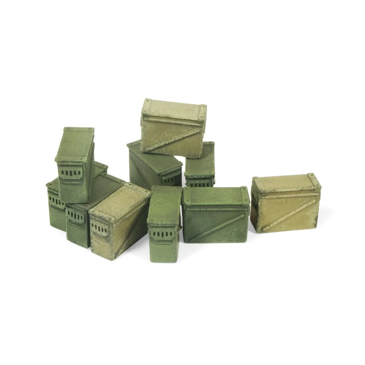 Large Ammo Boxes 12, 7 mm - Vallejo SC221 Large Ammo Boxes 12, 7 mm - Vallejo SC221