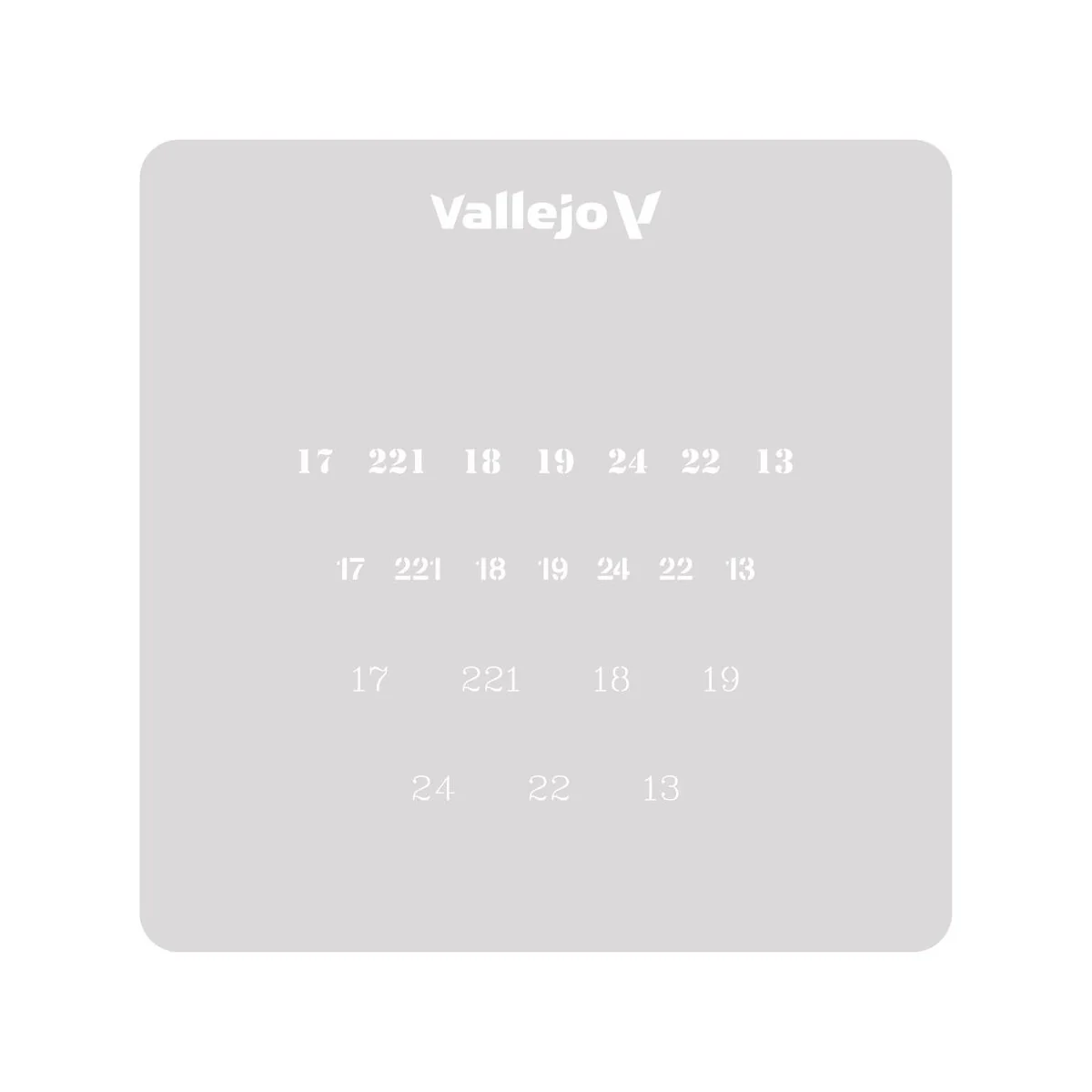 Soviet Numbers WWII 125 x 125 mm - Vallejo ST-AFV003