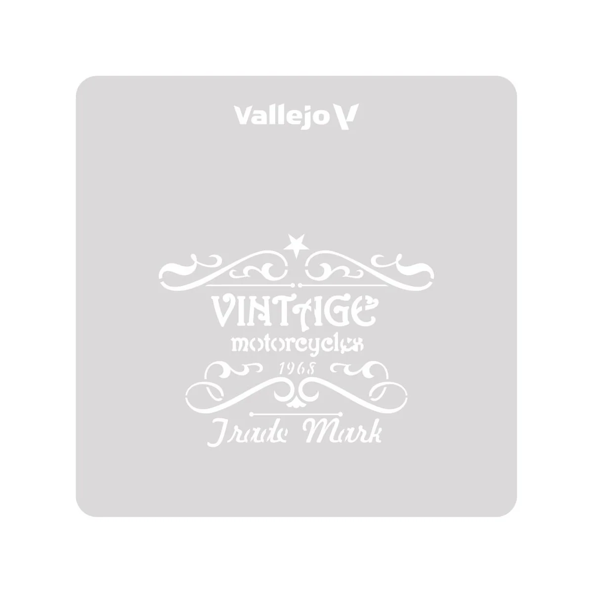 Vintage Motorcycles Sign 125 x 125 mm - Vallejo ST-LET005 Vintage Motorcycles Sign 125 x 125 mm - Vallejo ST-LET005