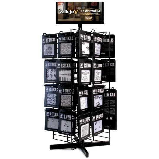 Display: Hobby Stencils Countertop - Vallejo TEX301