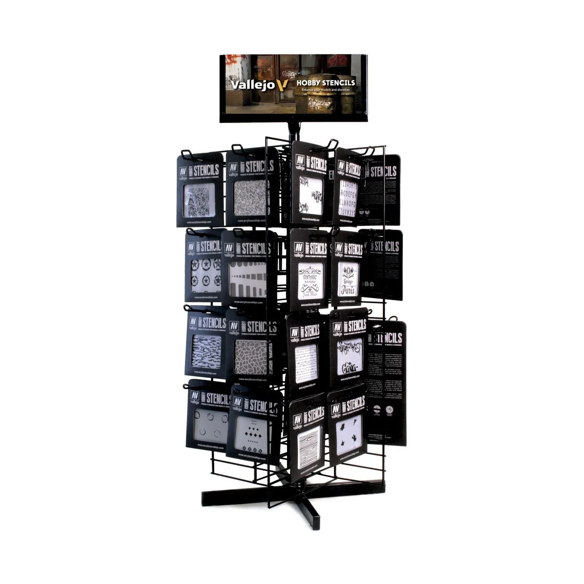 Display: Hobby Stencils Countertop - Vallejo TEX301