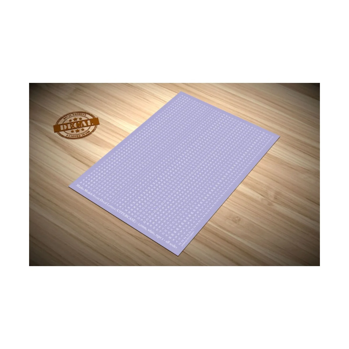 Decal Letters (UPPERCASE) - 1.5mm, white, type 1 - Matho Models 80051