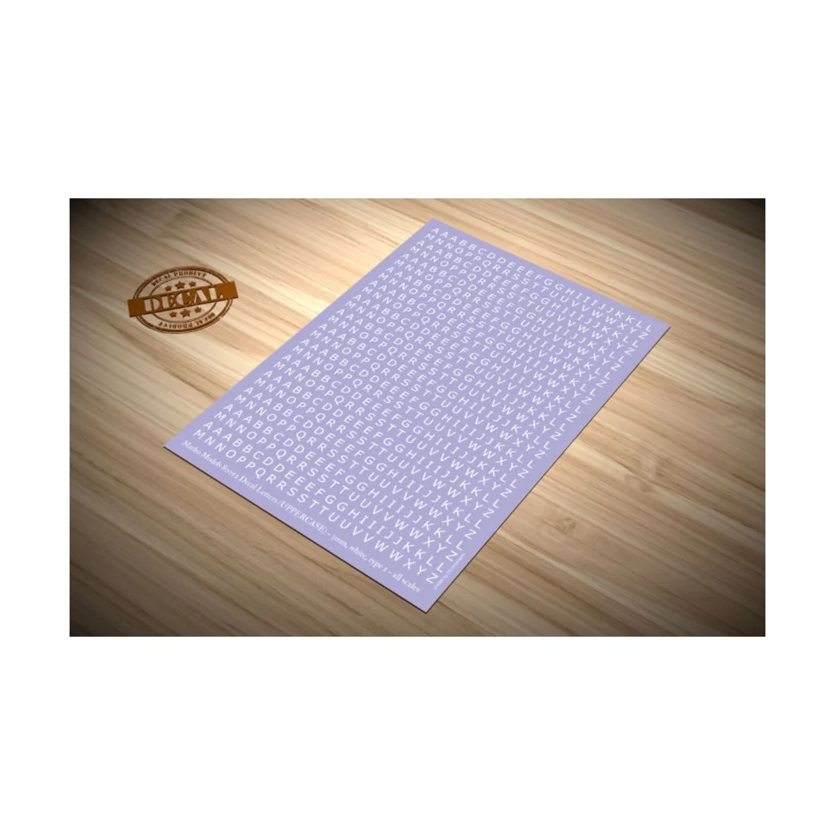 Decal Letters (UPPERCASE) - 3mm, white, type 1 - Matho Models 80052