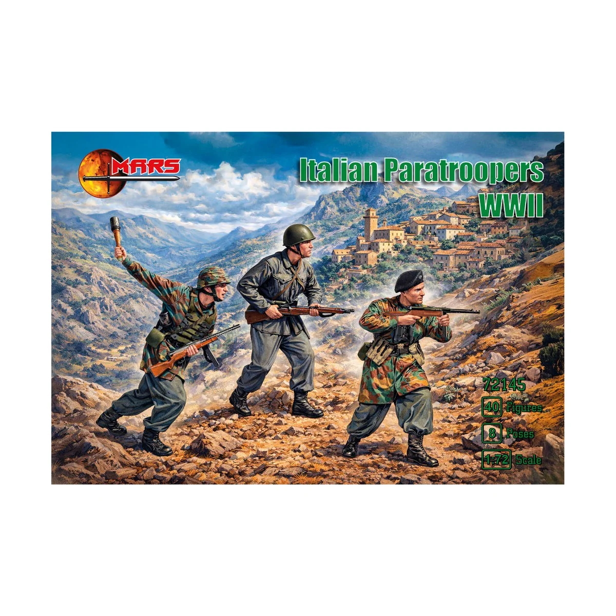 WWII Italian paratroopers, 1/72 - Mars Figures MS72145