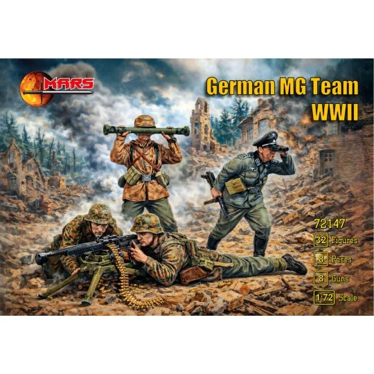 WWII German MG team, 1/72 - Mars Figures MS72147