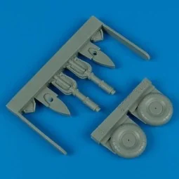 Junkers Ju 87 Stuka uncovered wheels für Hasegawa Bausatz, 1/48 - Q...