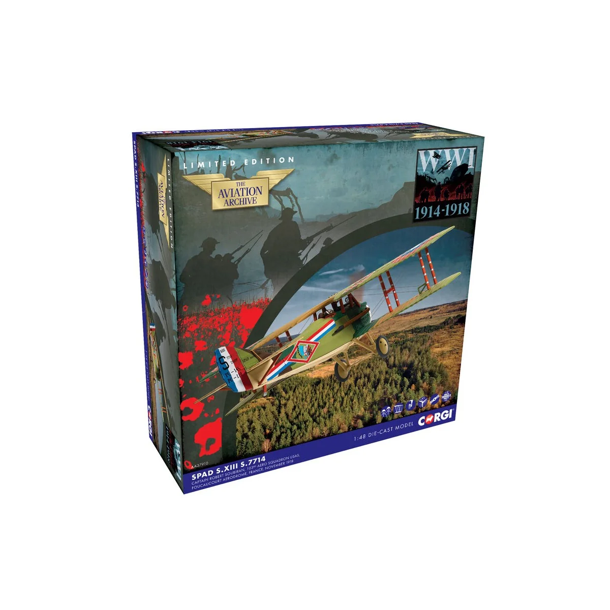 SPAD S.XIII, S.7714, Captain Robert Soubiran, O.C 103rd Aero Squadr... SPAD S.XIII, S.7714, Captain Robert Soubiran, O.C 103rd Aero Squadr...