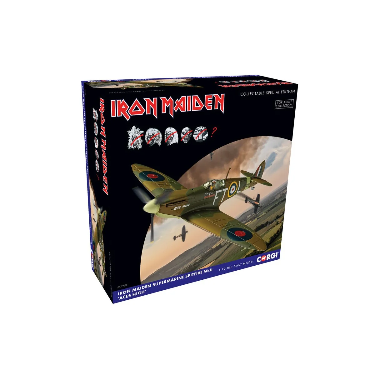 Iron Maiden - Supermarine Spitfire MKII 'Aces High', 1/72 - Corgi C... Iron Maiden - Supermarine Spitfire MKII 'Aces High', 1/72 - Corgi C...