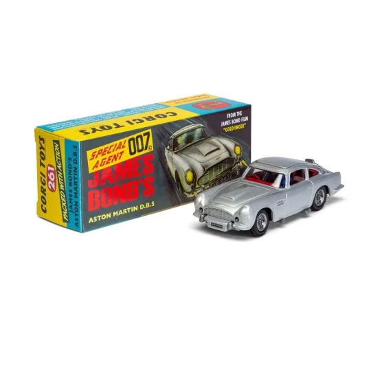 James Bond Aston Martin DB5, Silver, 1/46 - Corgi RT26101S James Bond Aston Martin DB5, Silver, 1/46 - Corgi RT26101S