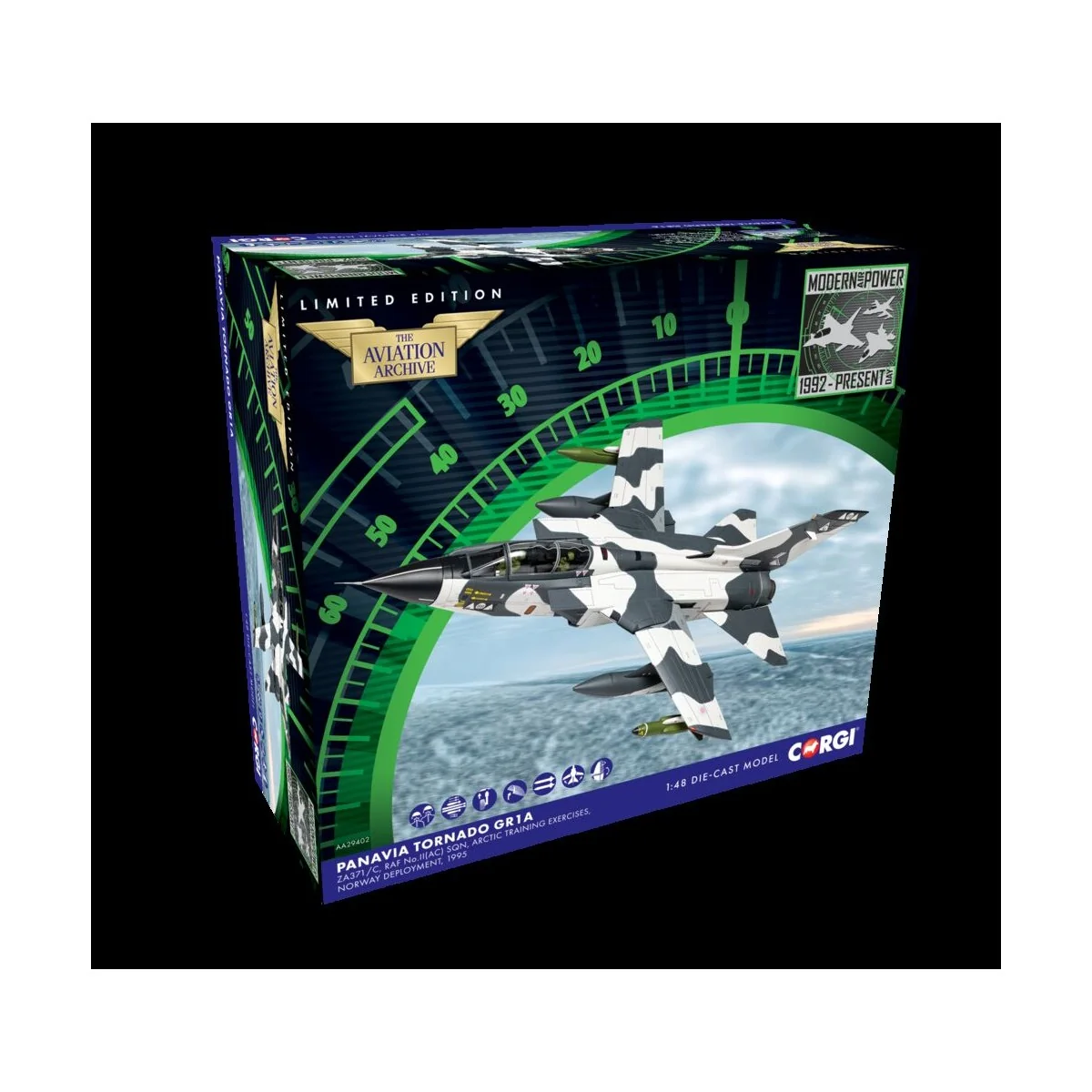 Panavia Tornado GR1A. ZA371/C. Norway. 1995, 1/48 - Corgi AA29402 Panavia Tornado GR1A. ZA371/C. Norway. 1995, 1/48 - Corgi AA29402
