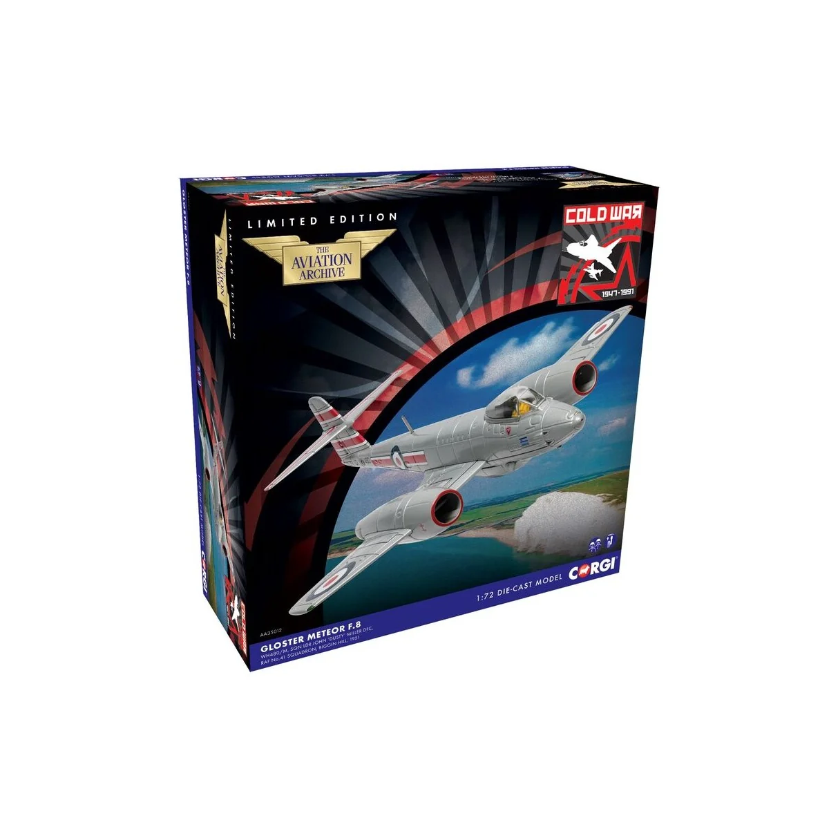 Gloster Meteor F.Mk.8. WH480 'M'. RAF Biggin Hill. 1953, 1/72 - Cor... Gloster Meteor F.Mk.8. WH480 'M'. RAF Biggin Hill. 1953, 1/72 - Cor...