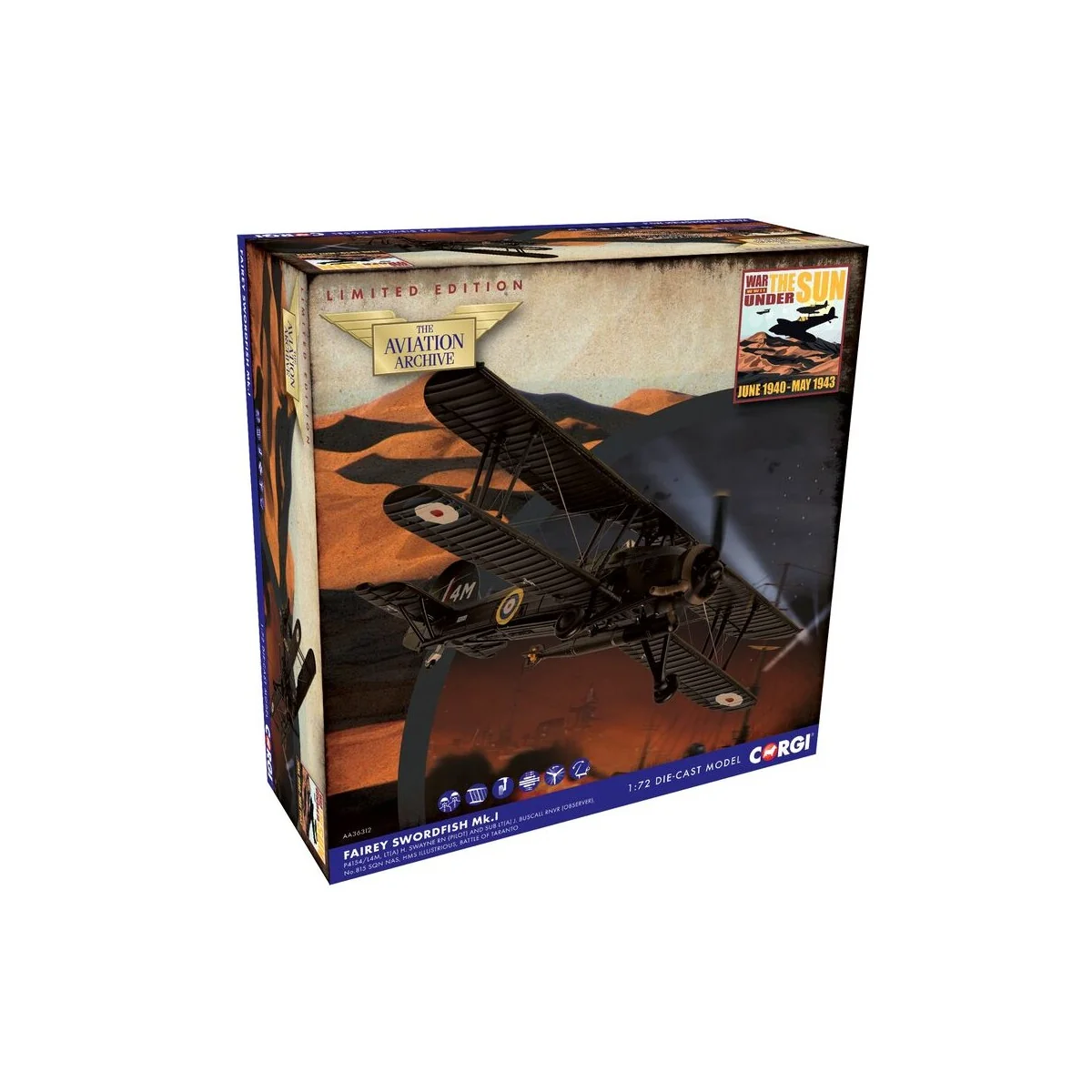 Fairey Swordfish MkI. P4154 / 4M.Battle of Taranto. November 1940, ...