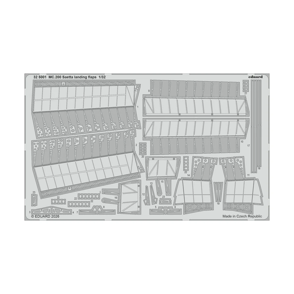 MC.200 Saetta landing flaps for Italeri, 1/32 - Eduard Accessories ...