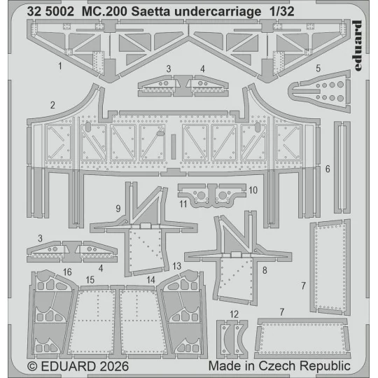MC.200 Saetta undercarriage for Italeri, 1/32 - Eduard Accessories ... MC.200 Saetta undercarriage for Italeri, 1/32 - Eduard Accessories ...