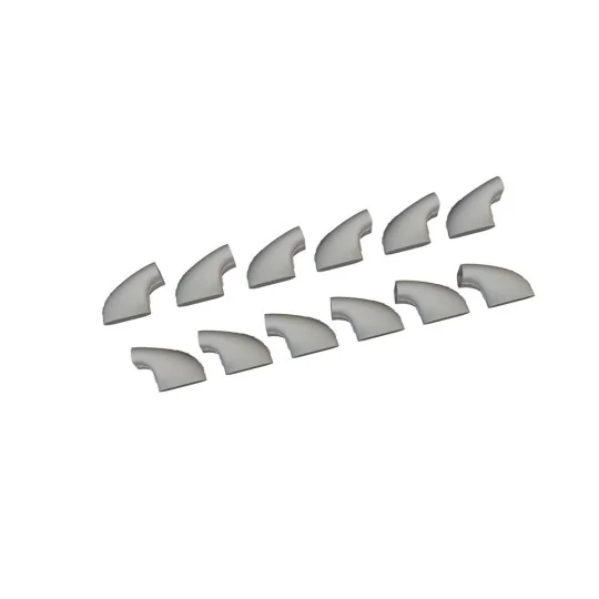 Bf 109G-5/6 exhaust stacks PRINT for Airfix, 1/24 - Eduard Accessor... Bf 109G-5/6 exhaust stacks PRINT for Airfix, 1/24 - Eduard Accessor...