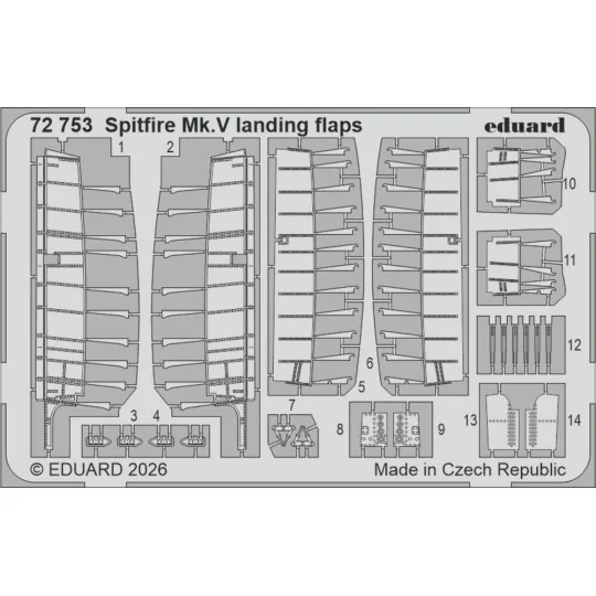 Spitfire Mk.V landing flaps for Eduard, 1/72 - Eduard Accessories 7... Spitfire Mk.V landing flaps for Eduard, 1/72 - Eduard Accessories 7...