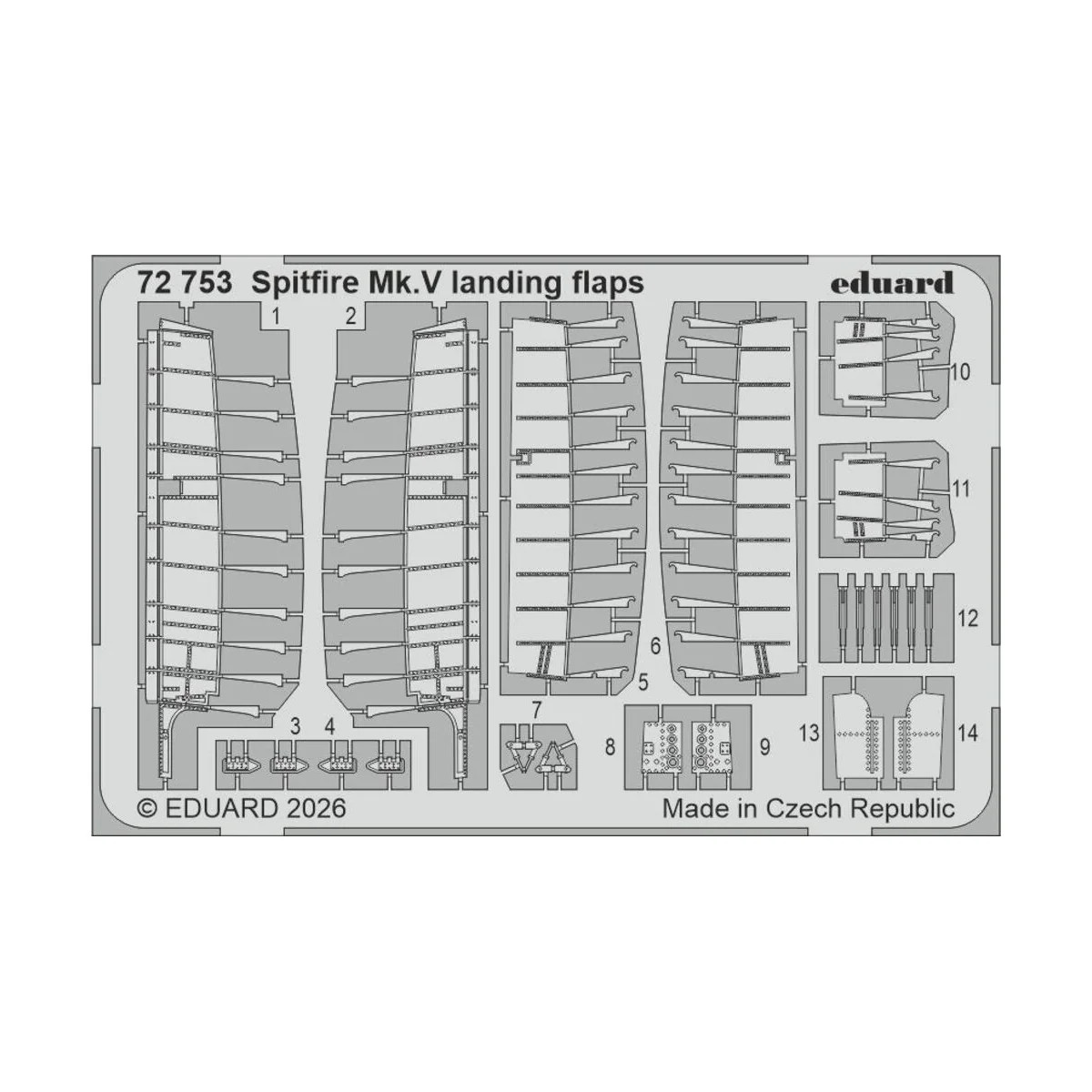 Spitfire Mk.V landing flaps for Eduard, 1/72 - Eduard Accessories 7... Spitfire Mk.V landing flaps for Eduard, 1/72 - Eduard Accessories 7...